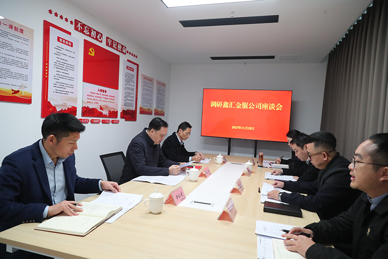 市國(guó)資委黨委書(shū)記、主任楊毅到鑫匯金服公司調(diào)研